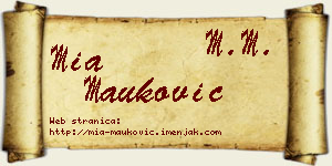 Mia Mauković vizit kartica